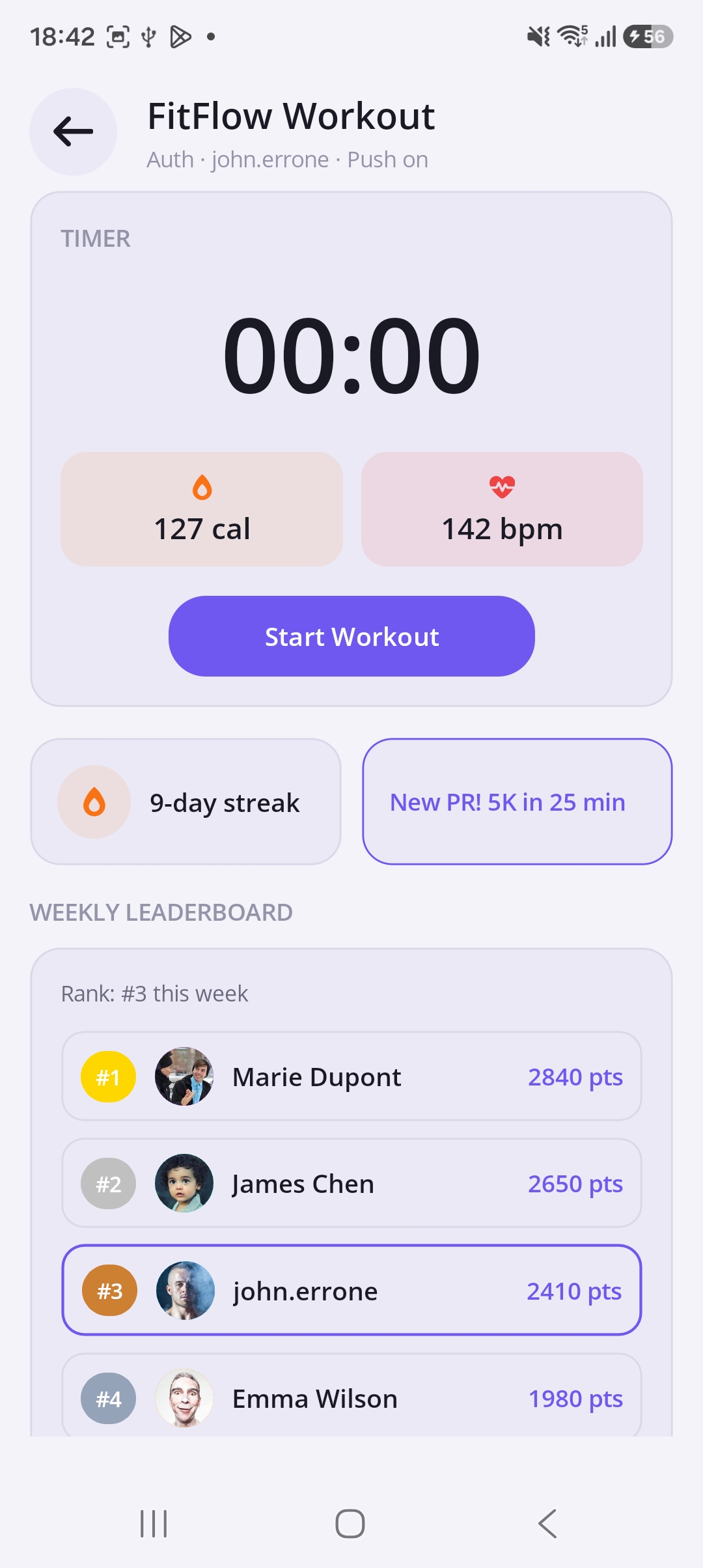 FitFlow — Workout plan