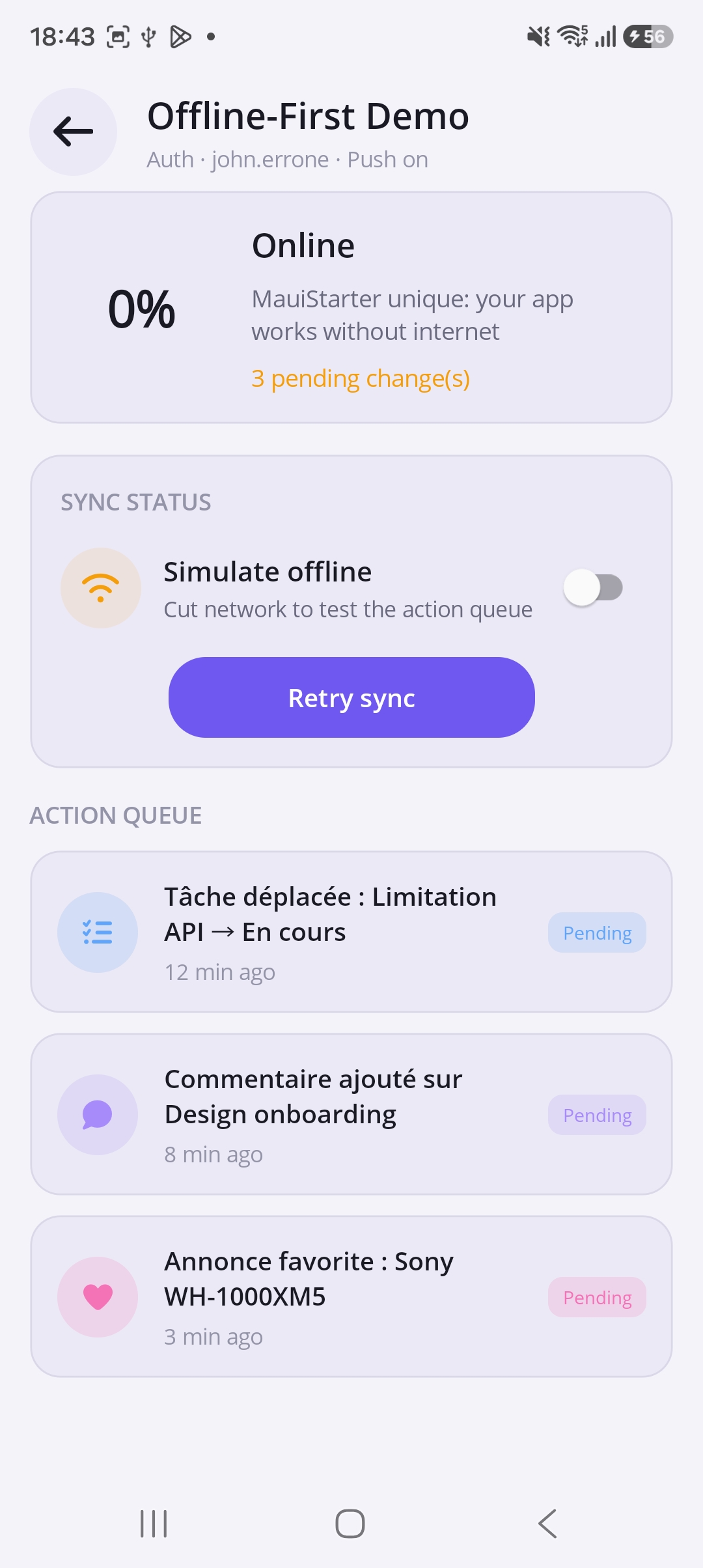 Innovation Pack — Security settings