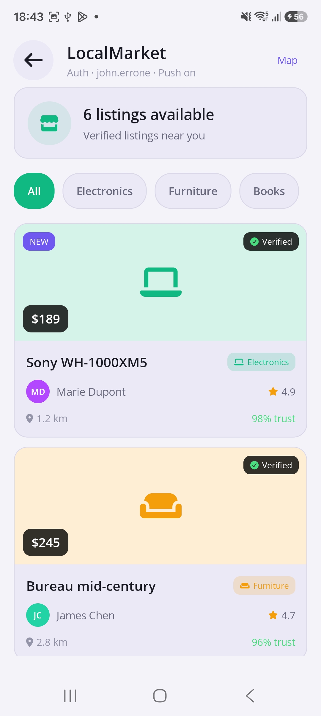 LocalMarket — Browse listings